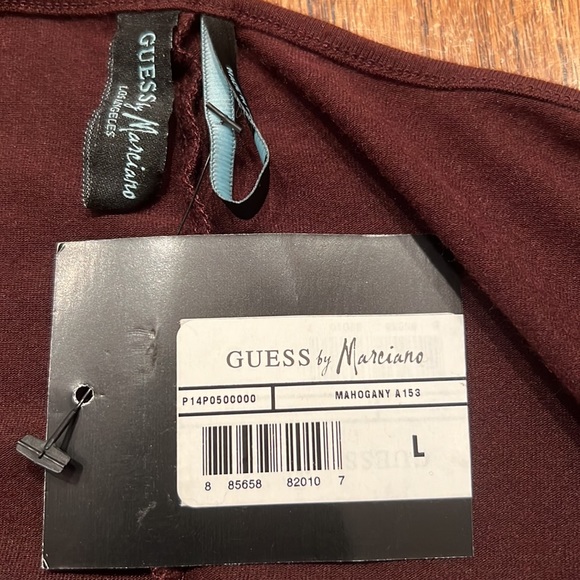 Guess By Marciano Brown Tunic Could Be Short Dress Ruching On Left Side Size L - Picture 8 of 8